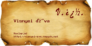 Visnyei Éva névjegykártya