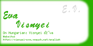 eva visnyei business card